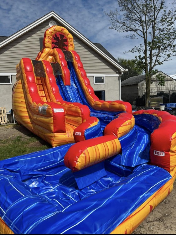 20' Dual Lane Fire and Ice Water Slide