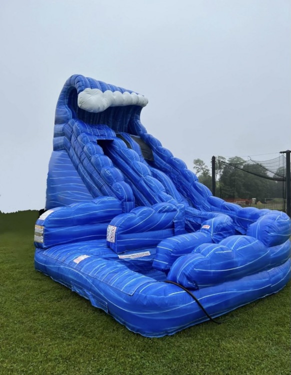 18' Monster Wave Dual Lane Water Slide